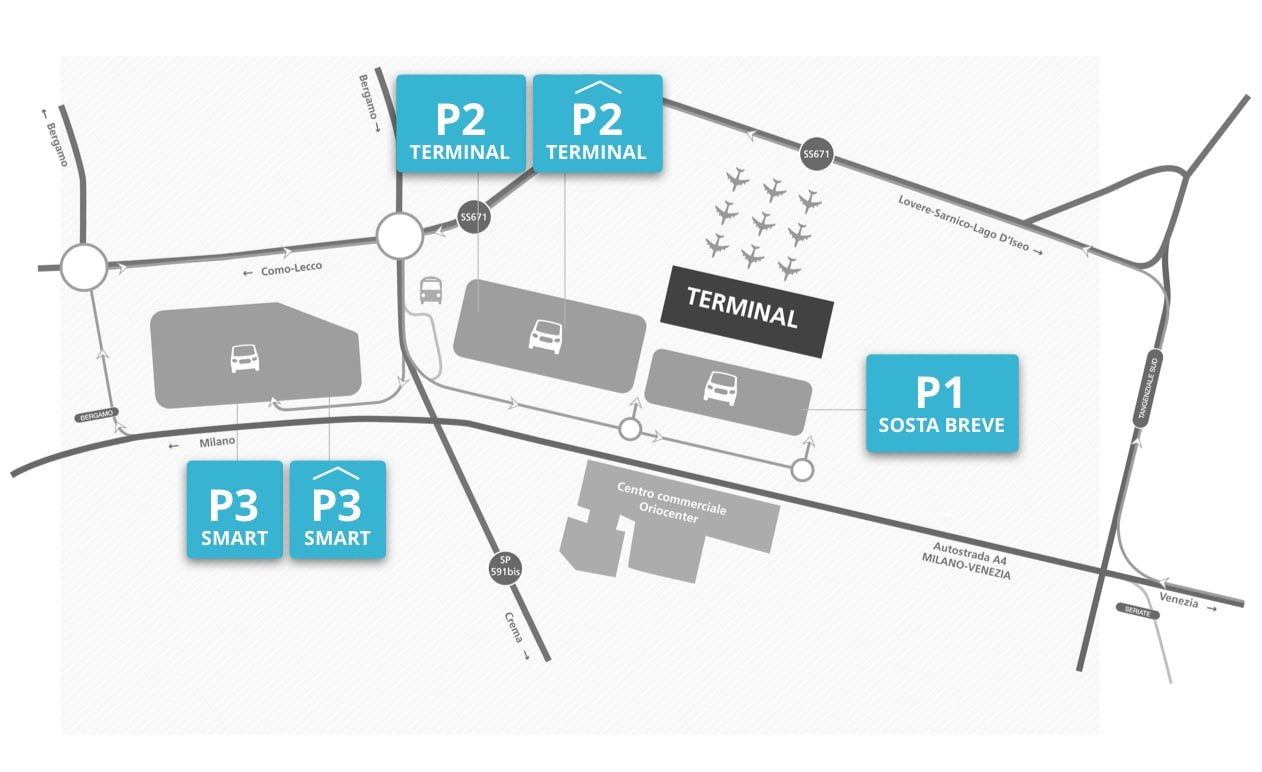 Parcheggi Aeroporto Map