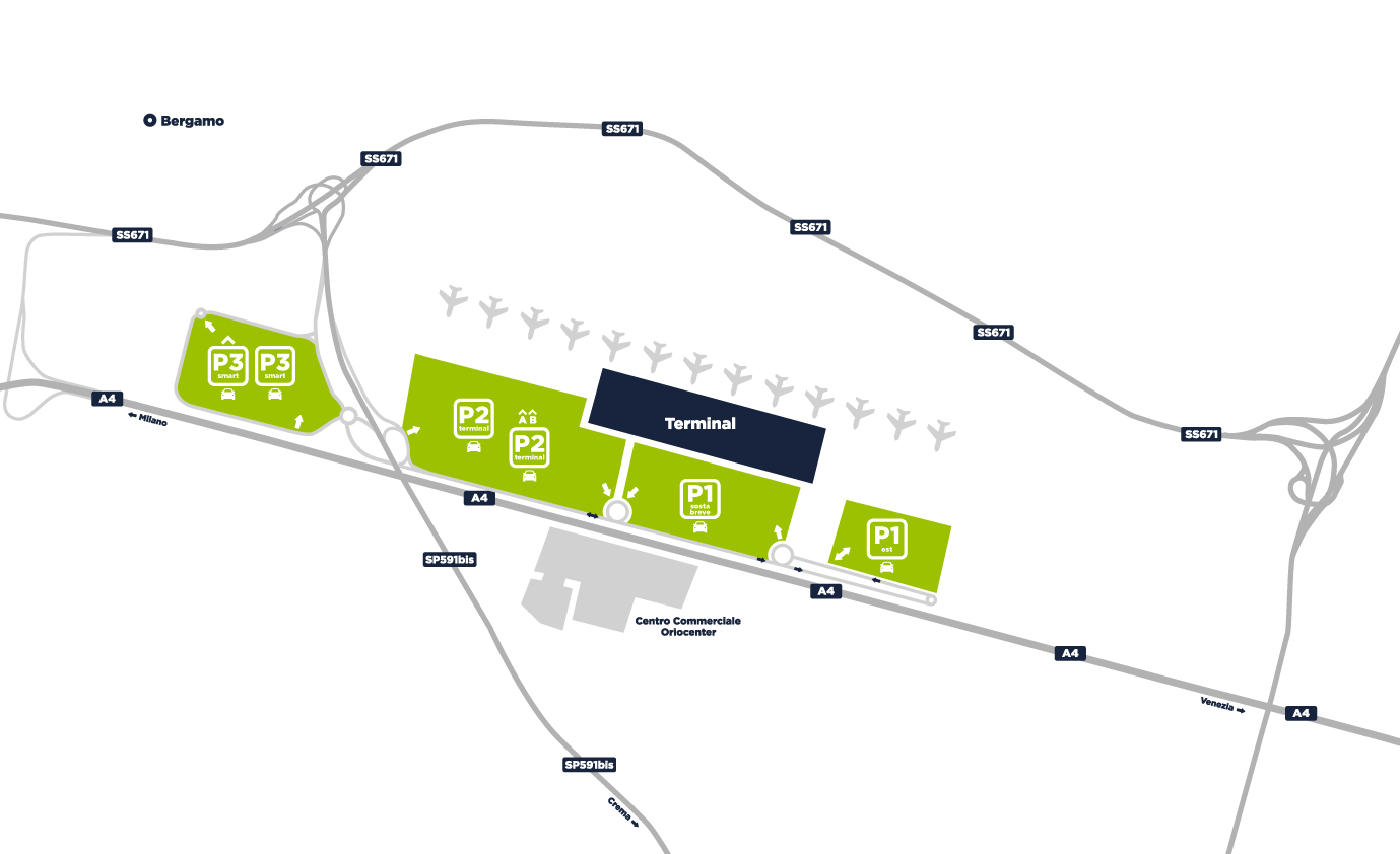Parcheggi Aeroporto Map